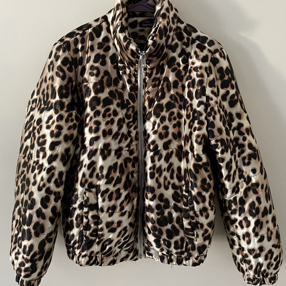 Leopard Puffer Coat